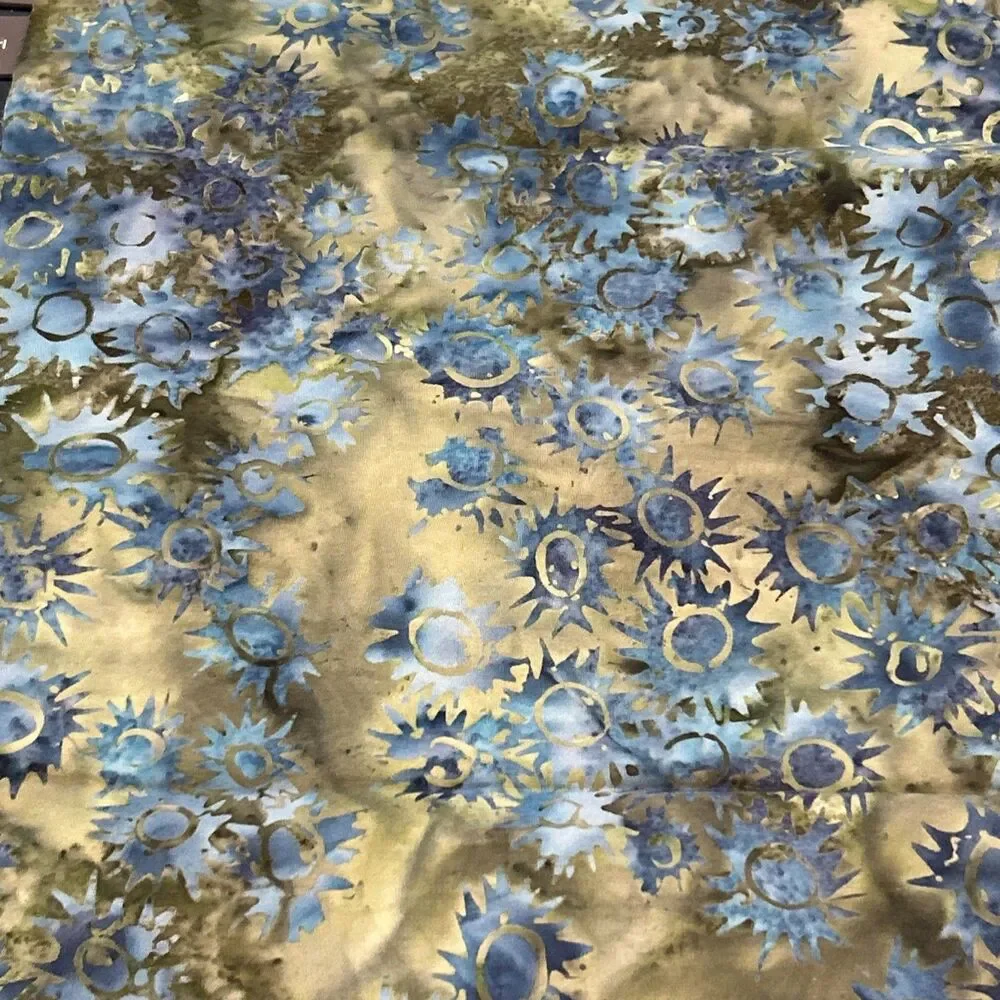 Batik Fabric 8 Pc  Lot Quilting Crafts Sewing Art Project Cotton Prints